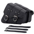 Leather Motorcycle Saddlebags Large Quick-Easy Universal Fit Throw over Saddle Bags Cruiser Biker Side Bags, Black, 1 Pair