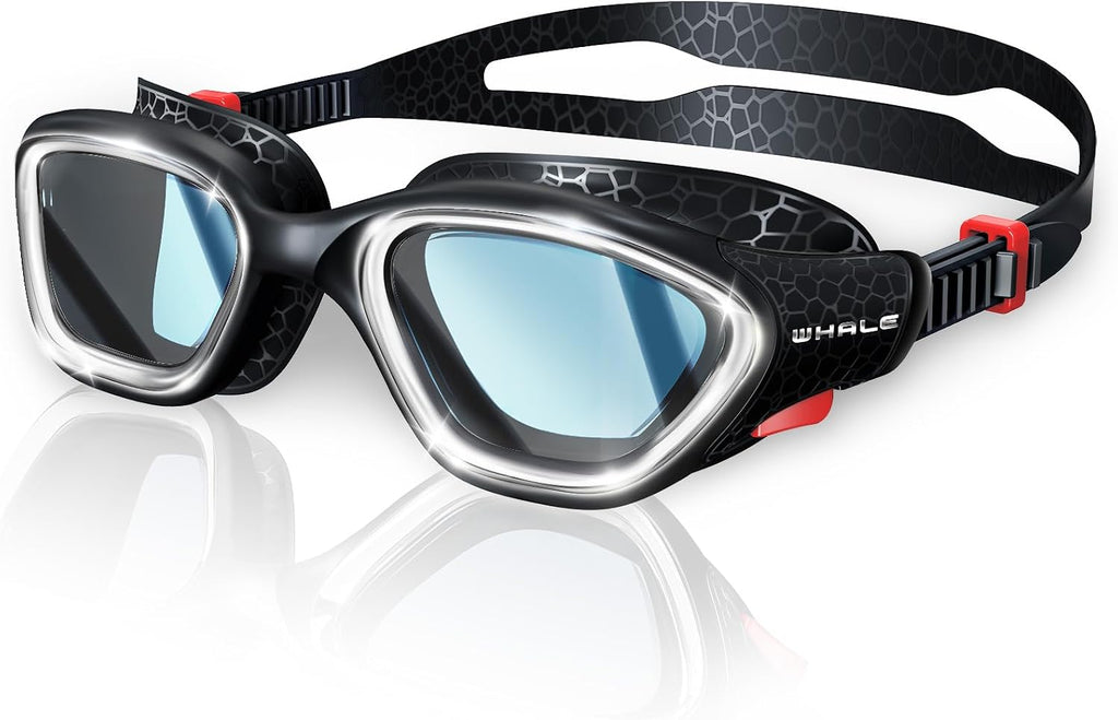 Swim Goggles, HD Anti-Fog Goggles, Unisex | 100% UV Protection | Anti-Fog Design Clear Wide-Angle Underwater View