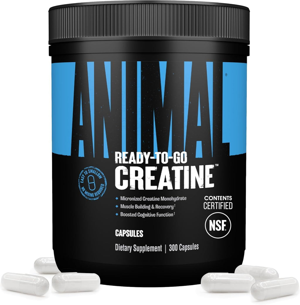 Micronized Creatine Monohydrate Capsules - 300 Caps, 2500Mg per Serving to Support Muscle Growth, Endurance, ATP Production, Cognitive Function, Strength, Recovery, and Delay Muscle Fatigue