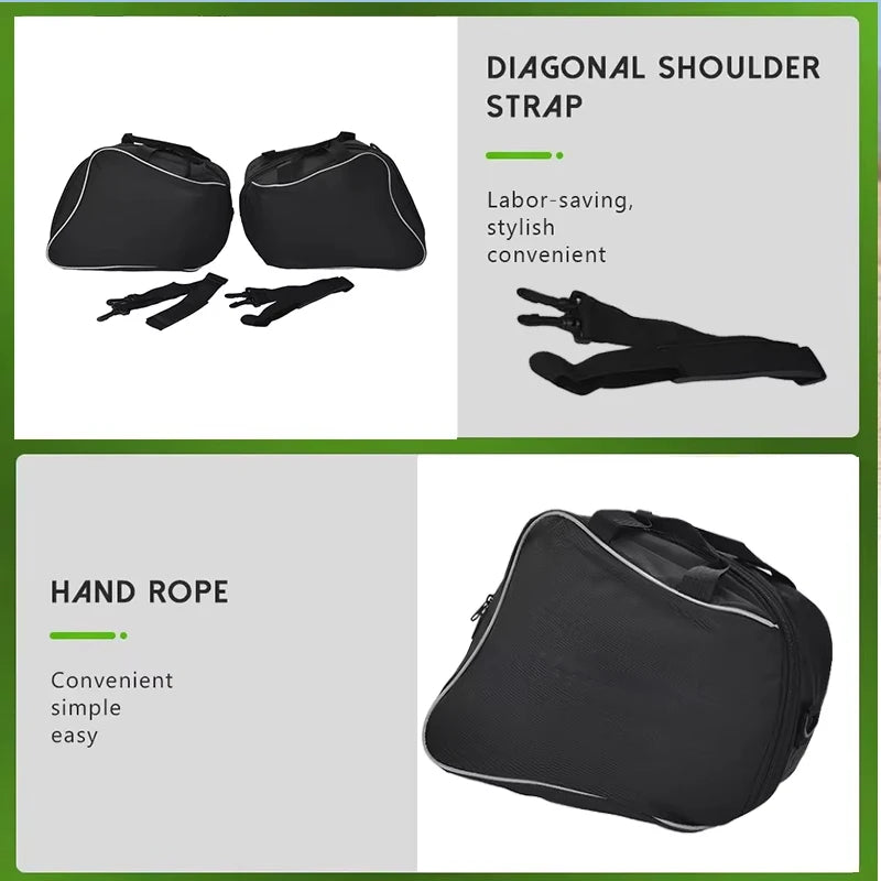 For Kawasaki Versys 1000 650 2015-2021 for KQR 28L Hard Saddlebag Liner Set Saddle Bags Travel Waterproof Trunk Bag Luggage Bags