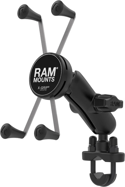 X-Grip Large Motorcycle Phone Mount with Handlebar U-Bolt Base, Medium Arm, Universal Bike &amp; ATV Smartphone Holder RAM-B-149Z-UN10U