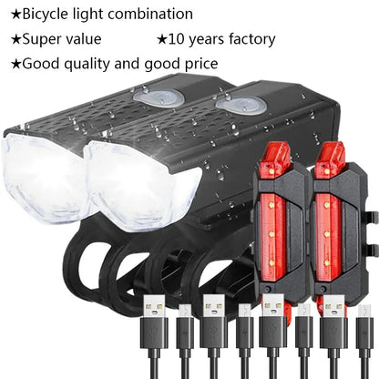 Bike Lights Front USB Rechargeable Headlight MTB Road Bike Cycling Flashlight Bike Lantern Lamp Bicycle Accessories