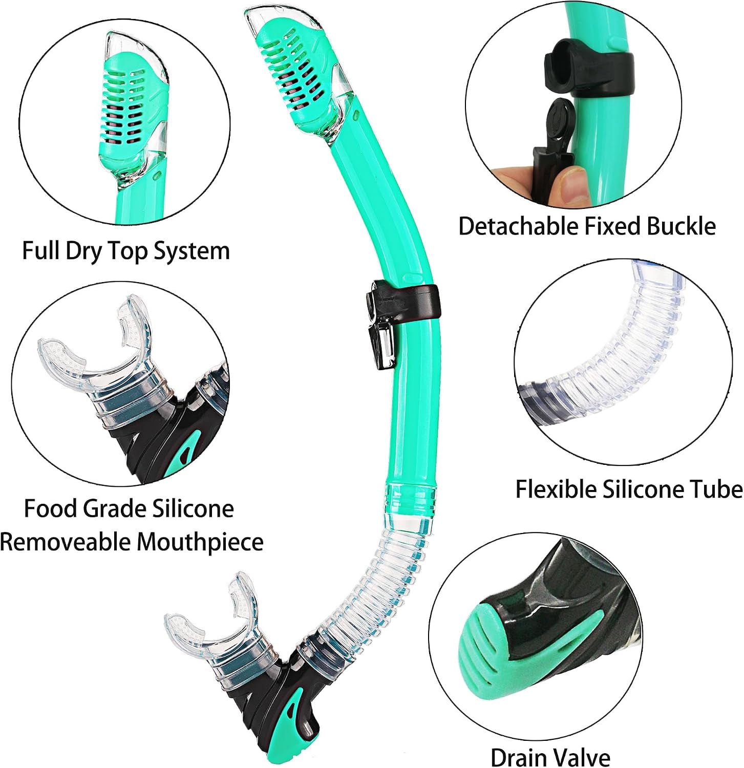 Snorkeling Gear for Adults with Bag Anti-Fog Snorkel Sets for Travel | Anti-Leak Diving Mask with Flippers,Professional Scuba Diving Gear with Earplugs