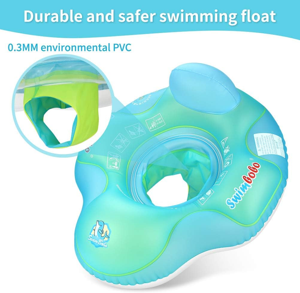 Baby Swimming Pool Float Inflatable Toddler Swim Pool Seat Floating Ring for Kids Aged 2-4 Years Old (Blue,Large)