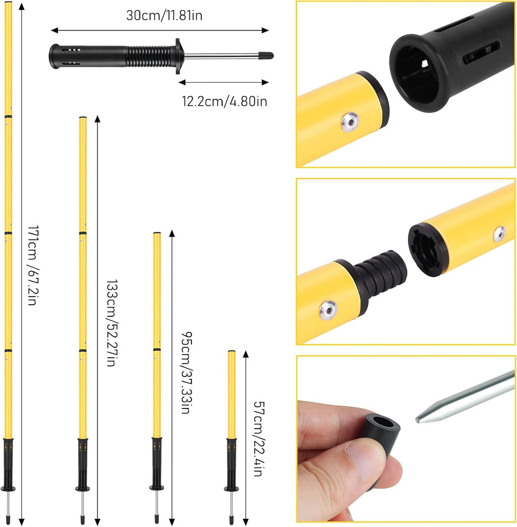 Soccer Agility Training Equipment: 6 Soccer Agility Poles, 20Ft Agility Ladder, 10 Soccer Cones, 1 Jump Rope. Soccer Training Poles for Speed Training, Agility Training