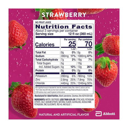 (2 Pack)  Electrolyte Drink, Strawberry, 1 Liter