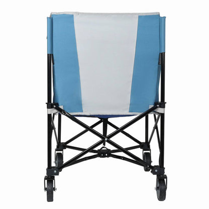 Steel 4-Wheeled Equipment Organizer Rolling Ball Storage Cart in Blue and Gray