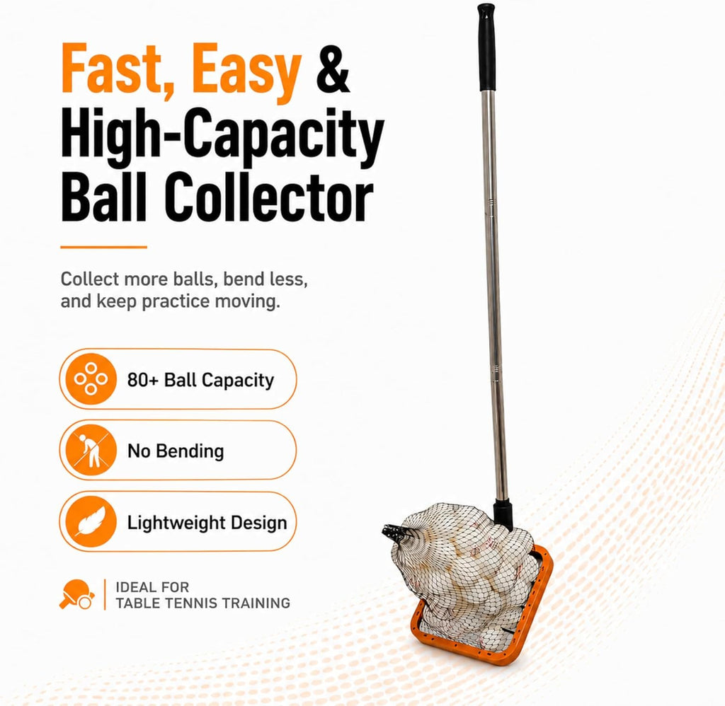 Table Tennis Ball Picker - Rapid and Efficient Ping Pong Retrieval Tool - Safe and Easy to Use Table Tennis Accessory for Players and Coaches