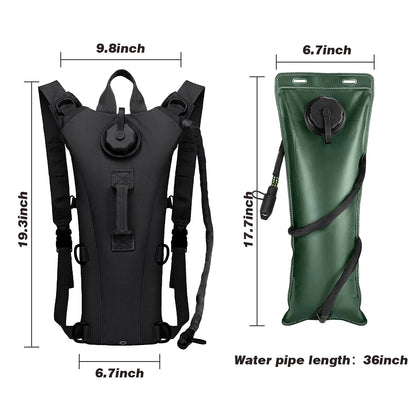 Cycling Hydration Bladder - 3L Leakproof Water Bag for Backpacks (BPA Free) USA