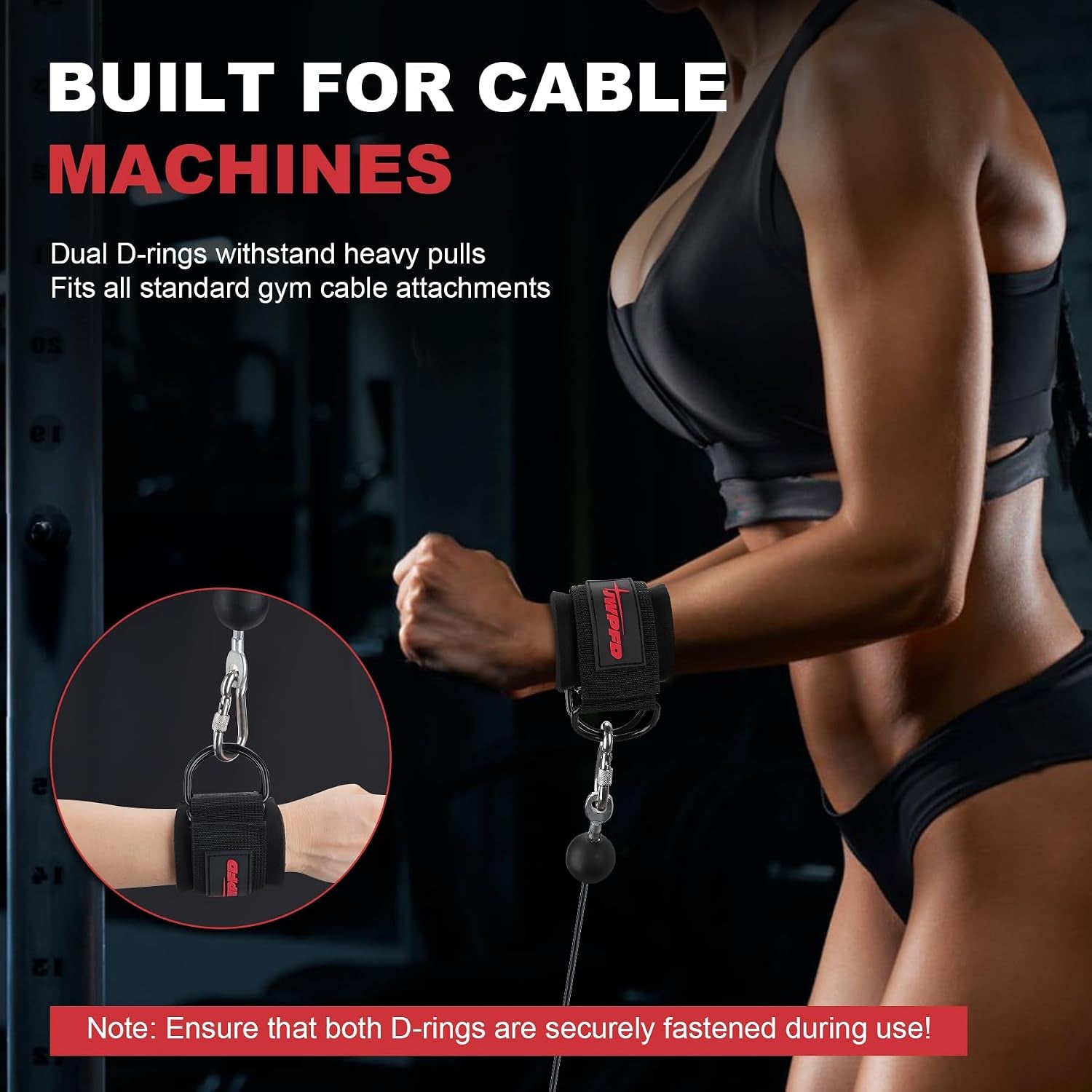 Wrist Straps for Cable Machines Wrist Cuffs for Men Woman Neoprene Padded Straps for Gym Strength Training Equipment