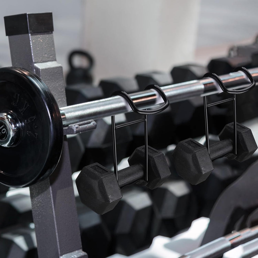 Dumbbell Spotter Hooks Hangers, Heavy Power Dumbbells Rack Attachments for Dumbbell Bench Press Hold up 225LB, Safety Connector Perfect for Hanging Dumbbells to Barbells for Chest Workout