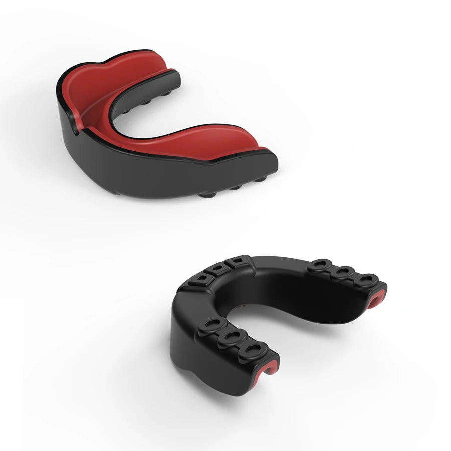 1Pc Black Red Adult Professional Combat Sports Mouth Guard Football Basketball Boxing Training Sports Mouthguard
