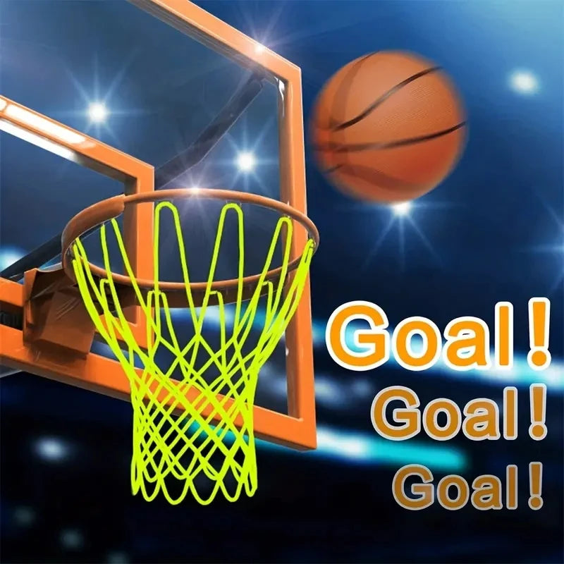 50CM Standard Luminous Basketball Net, Green Fluorescent Basketball Net, Self Luminous Children&