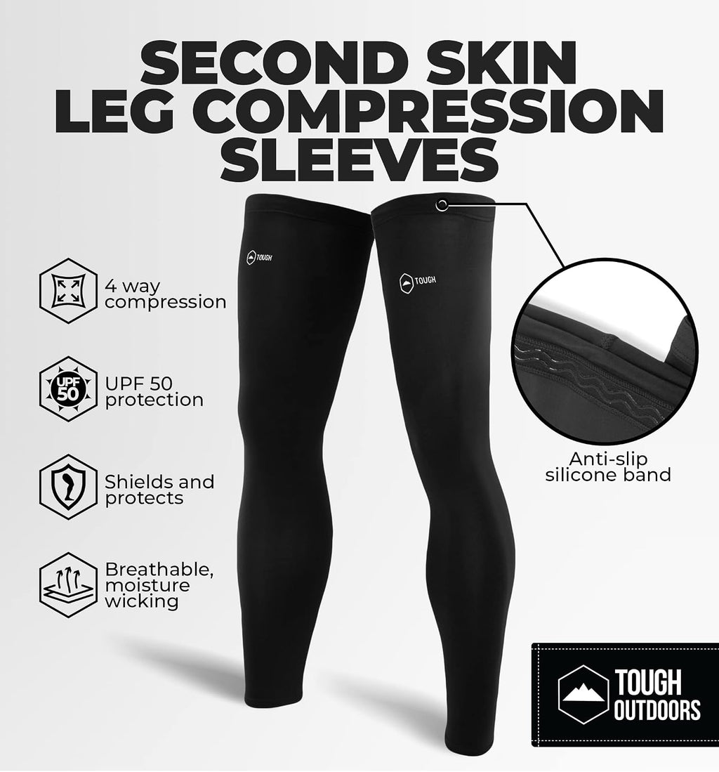 Leg Compression Sleeve - Leg Sleeves for Men & Women - Compression Calf Sleeves - Basketball Football Cycling