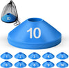 10 Pcs Numbered Sports Disc Cones 1-10 Soccer Cones with Mesh Carry Bag Flexible Agility Cones Soft Field Cones for Gym PE Classes School Activities Games, Sports Training Equipment