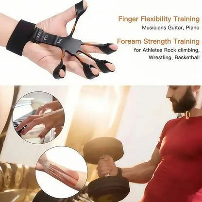 Grip Strength Trainer Forearm Strengthener Finger Stretcher Finger Exerciser Hand Gripper Strength Ring &amp; Stress Ball