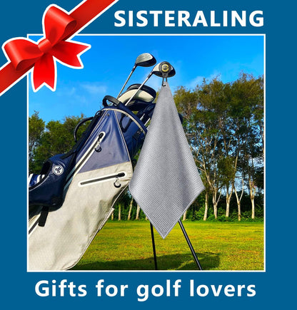Magnetic Golf Towel Clip Set - Strong Magnet Hold, Removable &amp; Easy Clean, Men&