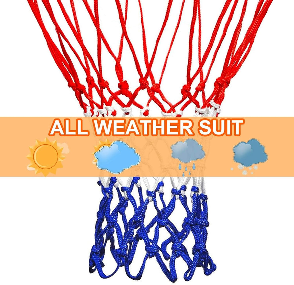 Basketball Net Replacement,12 Loops Professional Heavy Duty Net | 6.88 Oz Red White and Blue Net, Suitable for Outdoor Standard 12 Loops Basketball Hoop