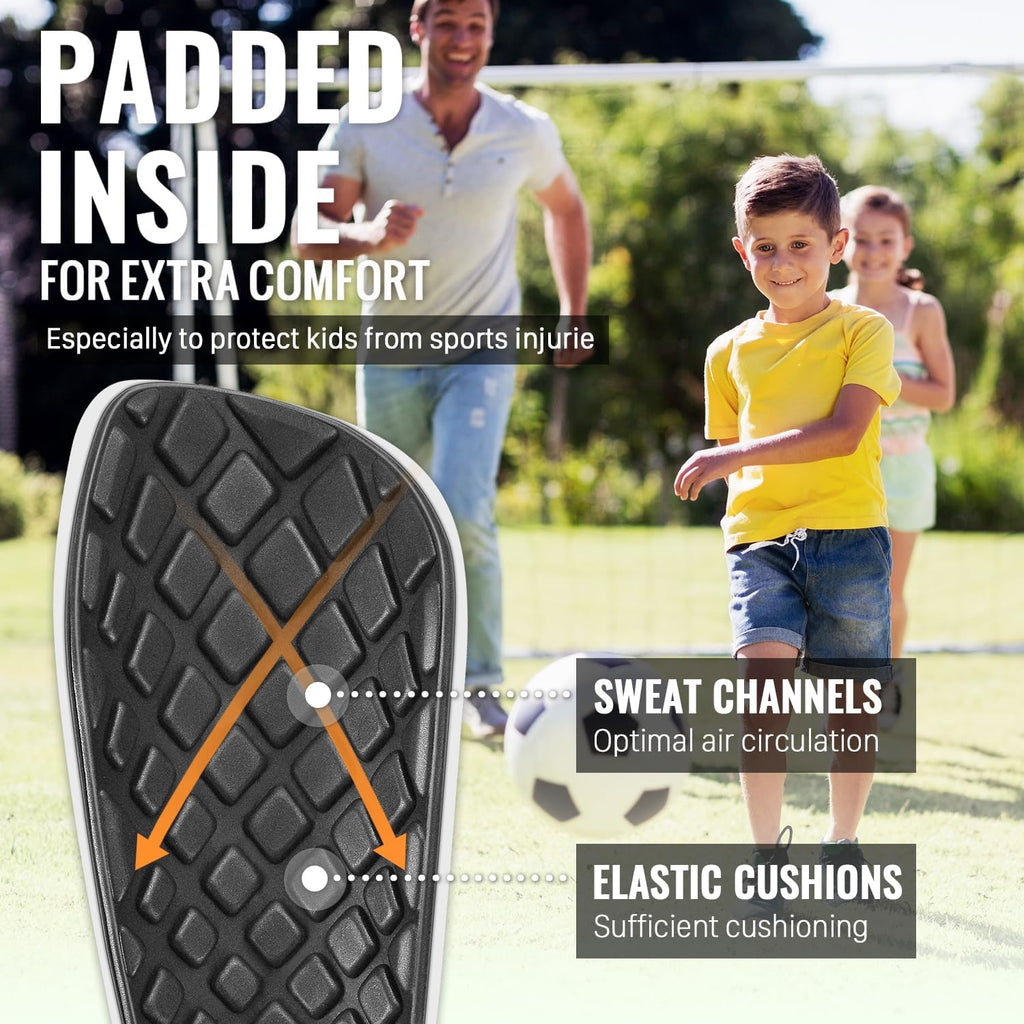 Soccer Shin Guards for Kids Adults | Sleeves with Optimized Insert Pocket Protective Soccer for Boys Girls Men