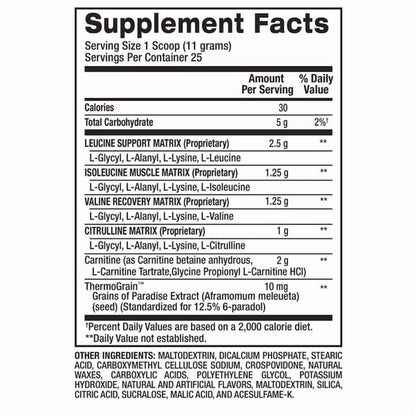 Best BCAA Shredded - Caffeine-Free Thermogenic Recovery Formula - BCAA Powder - Lean Muscle Building - Accelerated Recovery - Weight Loss - Hydration - Blue Raz - 25 Servings - 9.7 Oz.