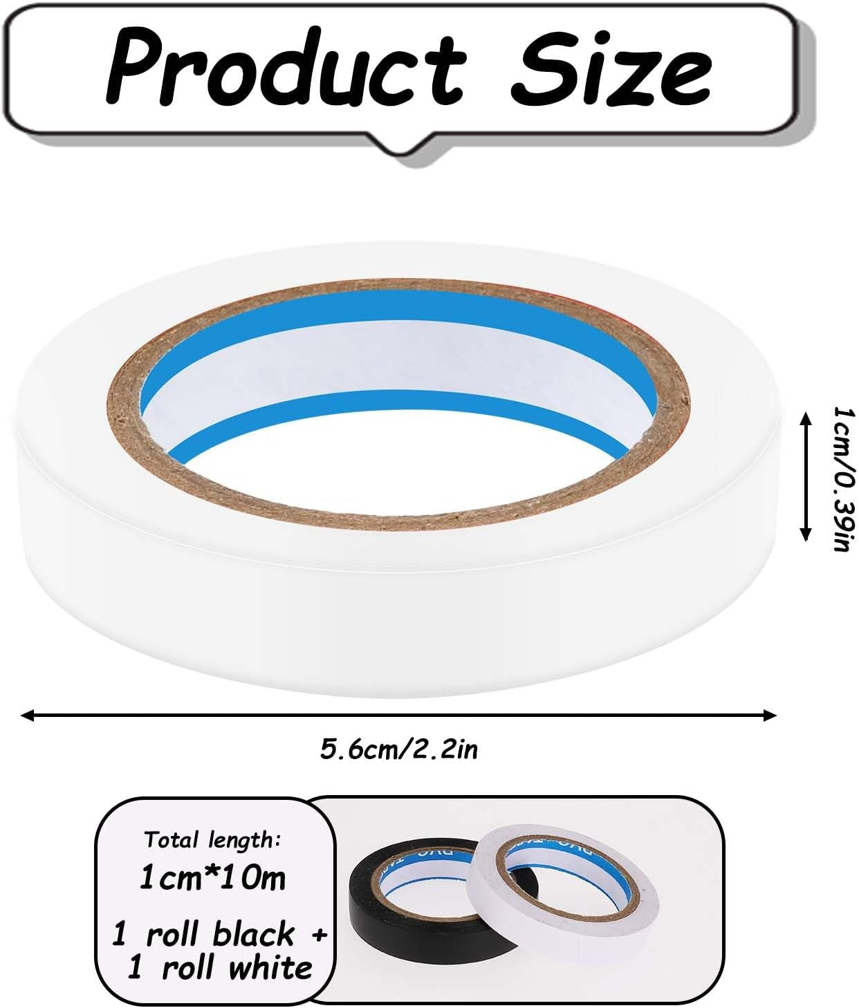 2 Rolls Grip Finishing Tape, 0.39 Inch × 11 Yards PVC Tennis Badminton Racquet Grip Tape Tennis Racket Wrap Grip Accessories Vinyl Extra Raquet Finishing Grip Sticky Seal for Tennis Badminton