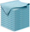 Microfiber Cleaning Cloths-Microfiber Towels-Turq- Pack of 12 (12.5"X12.5")