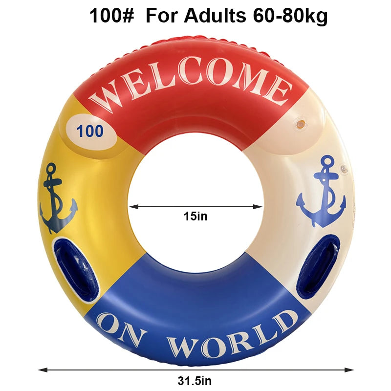 Inflatable Swimming Ring Adult Pool Float Swim Accessory Swim Tube Summer Water Sports Swimming Circle Swim Float ﻿ ﻿ ﻿ ﻿
