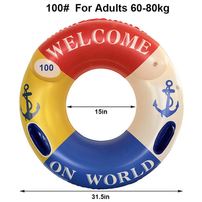 Inflatable Swimming Ring Adult Pool Float Swim Accessory Swim Tube Summer Water Sports Swimming Circle Swim Float ﻿ ﻿ ﻿ ﻿