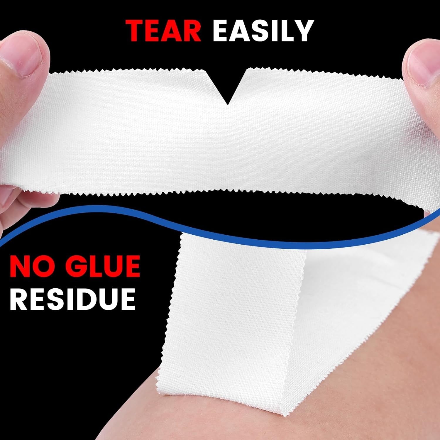 8 Pack White Athletic Sports Tape, Easy Tear Wrist Tape for Boxing &amp; Gymnastics