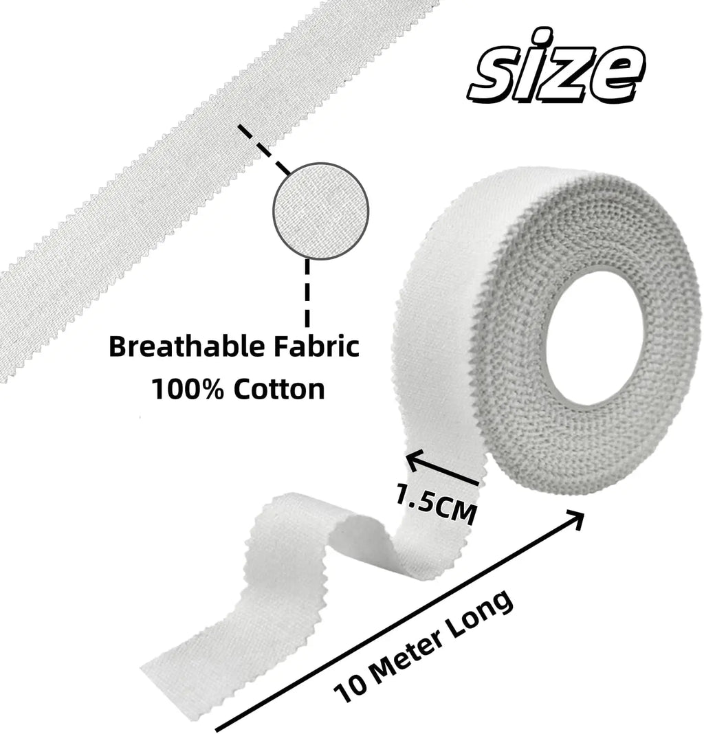 3/6Pcs Athletic Tape for Fingers Feet Sweat Volleyball Tape for Jiu Jitsu Bouldering Rock Climbing1.5Cm (White) Easy Tear