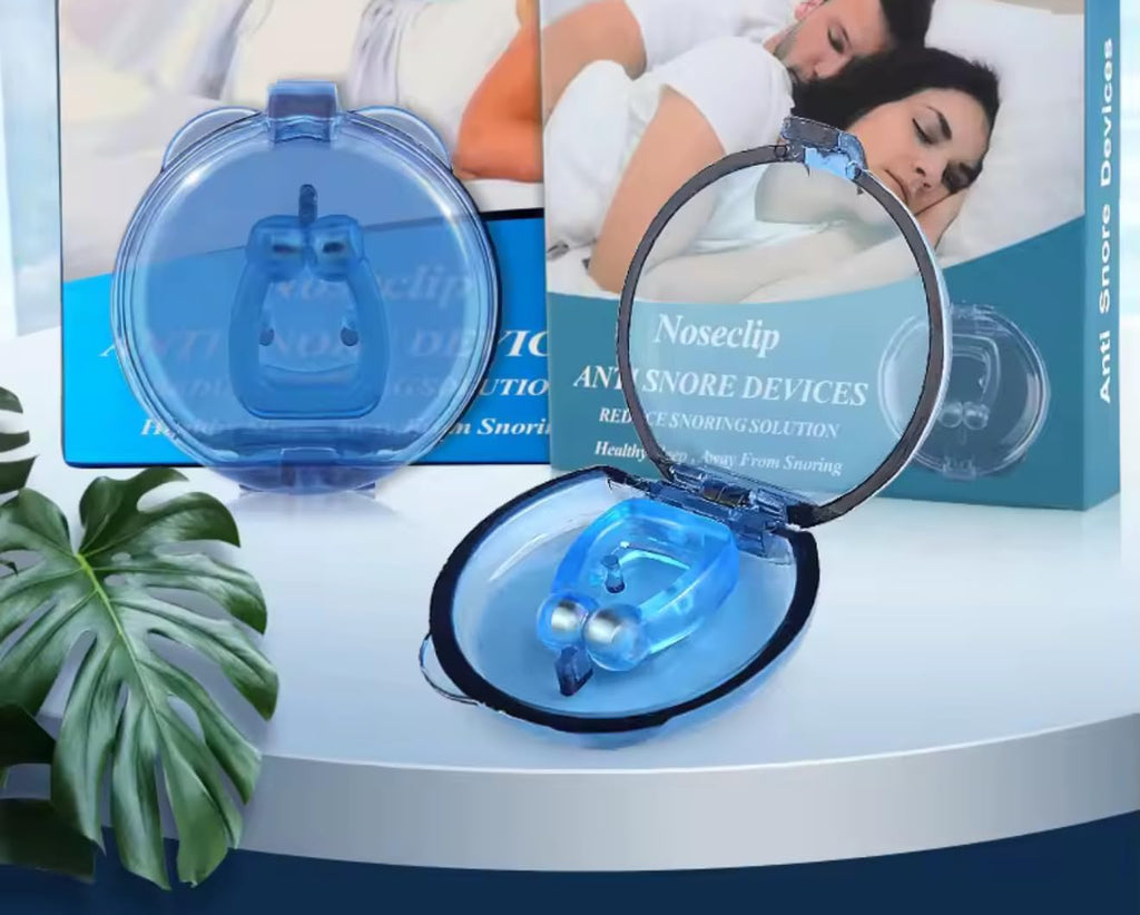 Magnetic Anti-Snore Nose Clip Device, High-Quality Silicone, Reusable Sleep Aid with Storage Case, 6 Pack