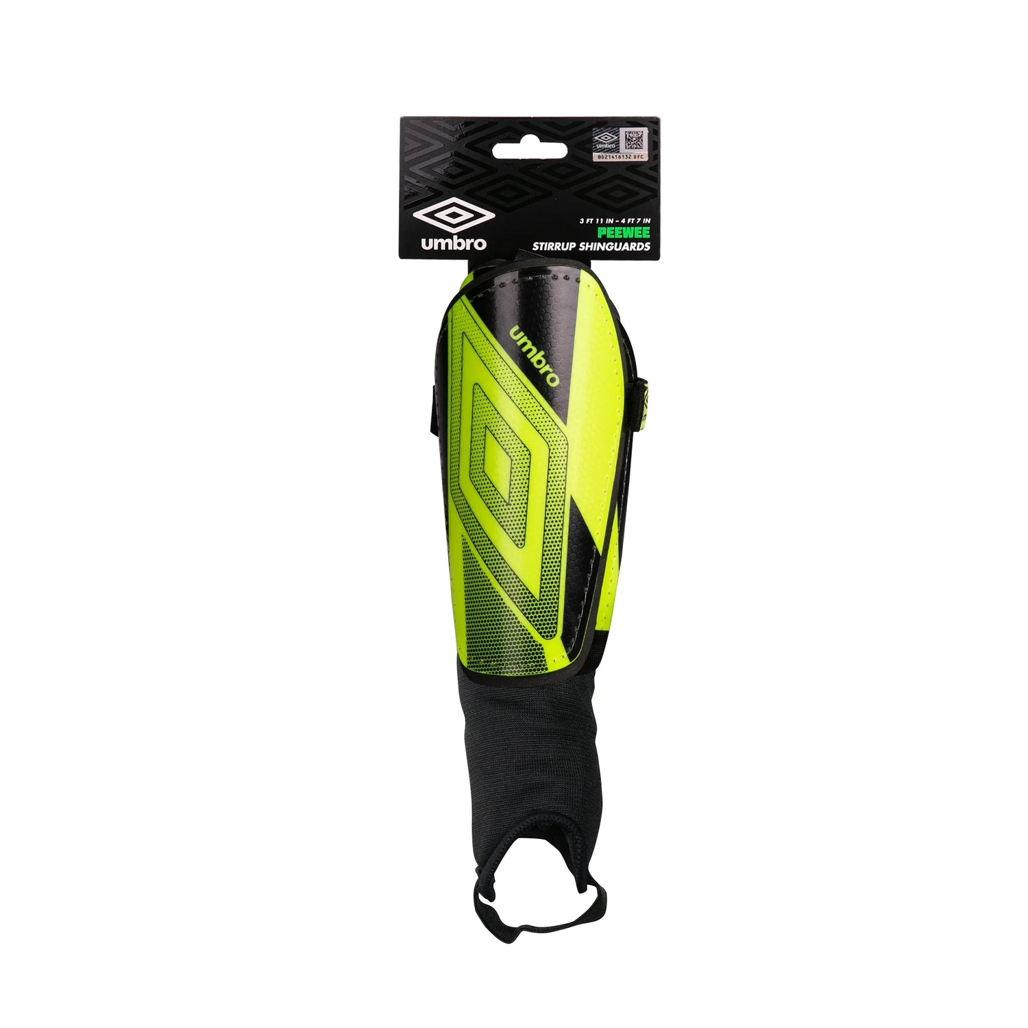 Ceramica Peewee Stirrup Soccer Shin Guards for Kids, Bright Yellow