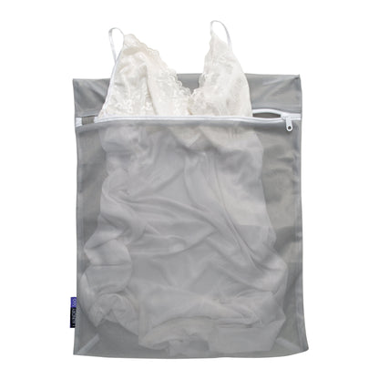 4 Pack Active Wear Wash Bag Set, 16" X 19" and 12" X 15", White, Grey