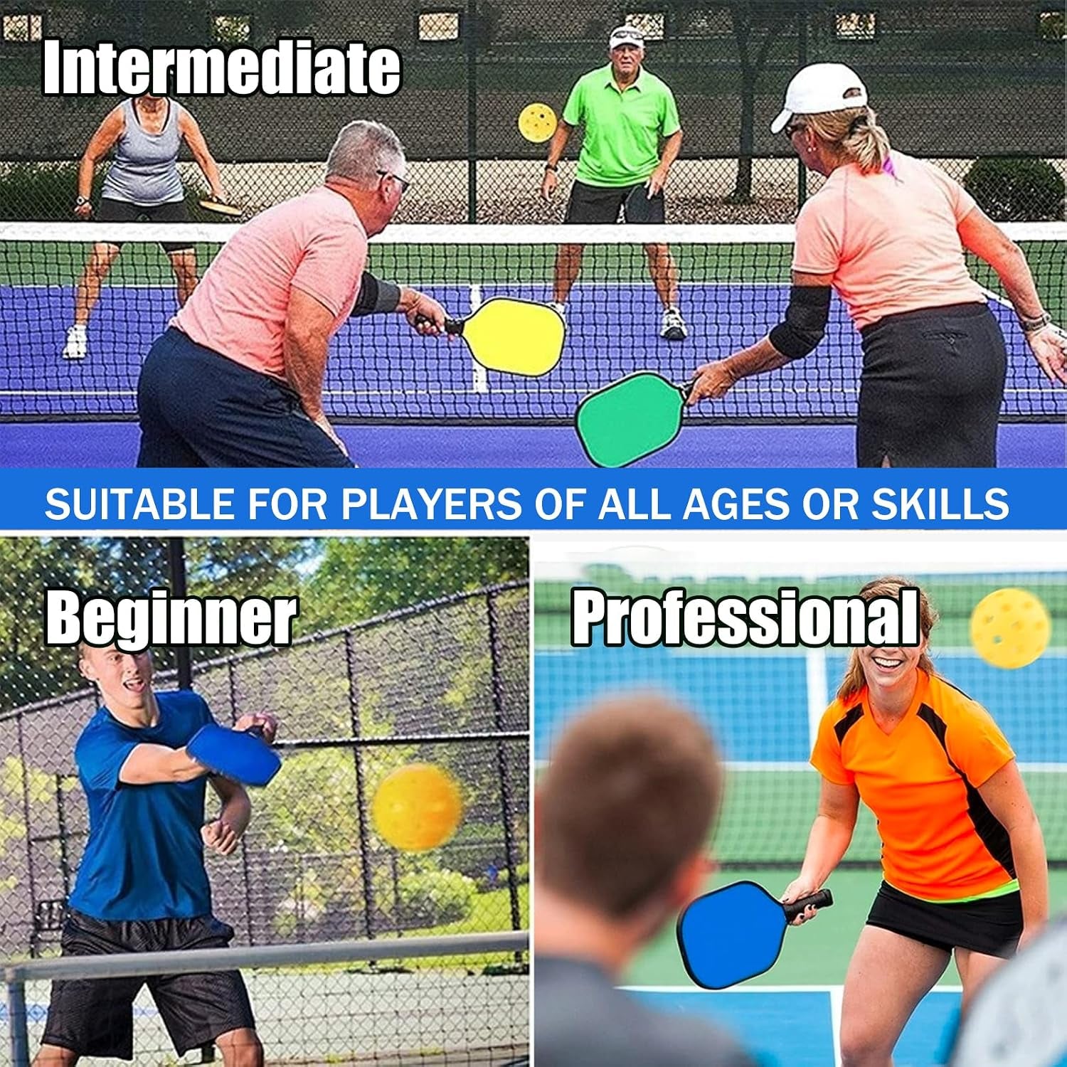 Pickleball Balls,Usapa Approved 40 Holes Outdoor Pickleballs | 6/20 Pack with Mesh Bag for All Paddles and Courts,Weather Resistant,High Elasticity, Durable Seamless Design,Easy to Control