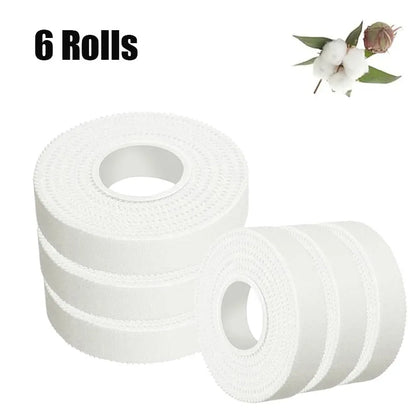 3/6Pcs Athletic Tape for Fingers Feet Sweat Volleyball Tape for Jiu Jitsu Bouldering Rock Climbing1.5Cm (White) Easy Tear