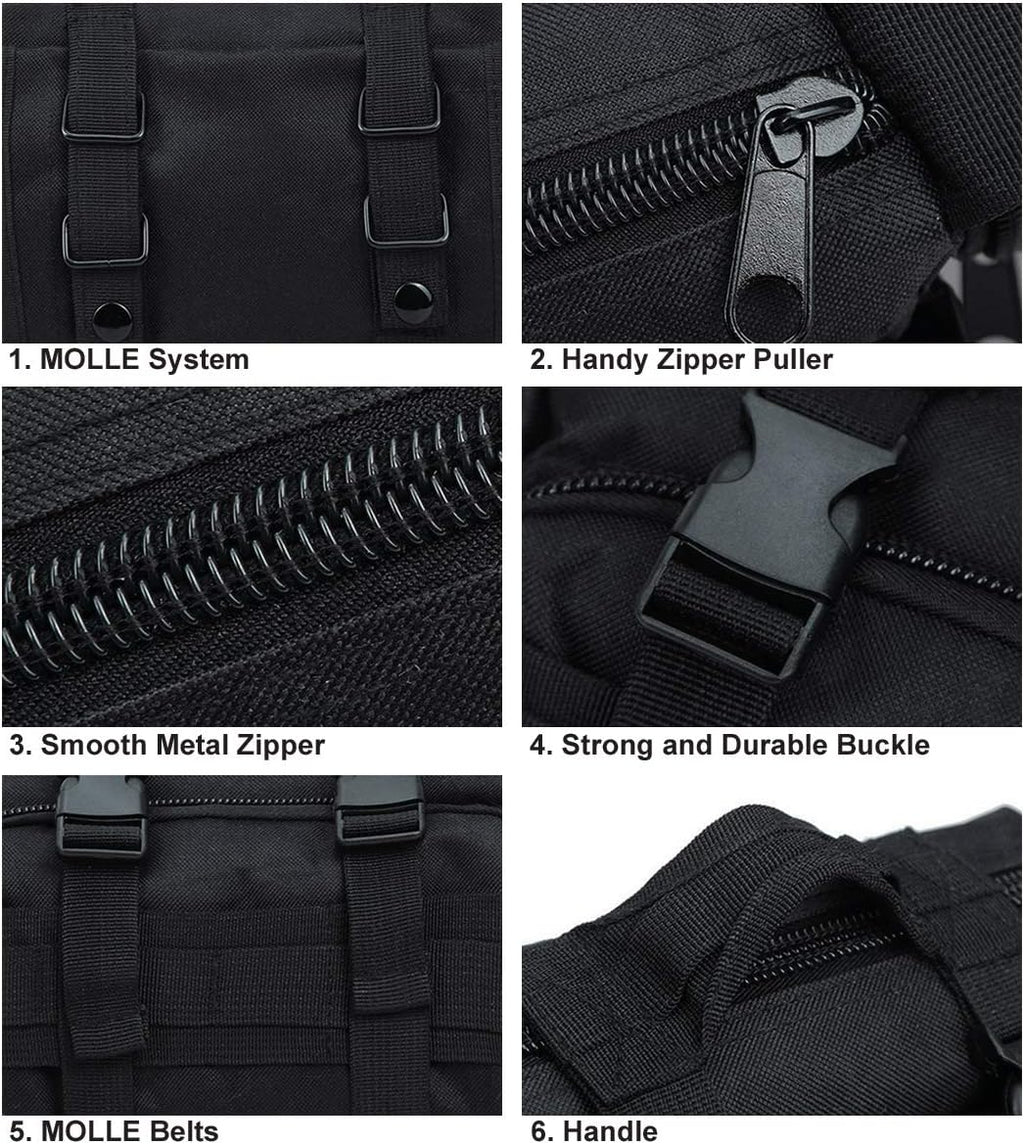 Bike Handlebar Bag, 900D Nylon Oxford Multi-Purpose Waist Bag Water Resistant Bicycle Cycling Pack (Black)