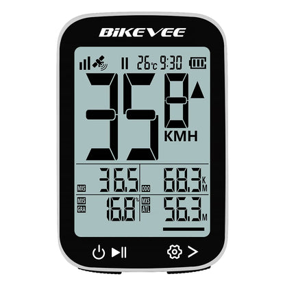 Bike Computer Wireless GPS Bicycle Odometer MPH KM/H Bike Speedometer Cycling Odometer Tracker LCD Display with Backlight