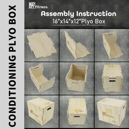 XPRT Fitness Plyo Jump Box Exercise Training Box Crossfit HIIT, 16X14X2