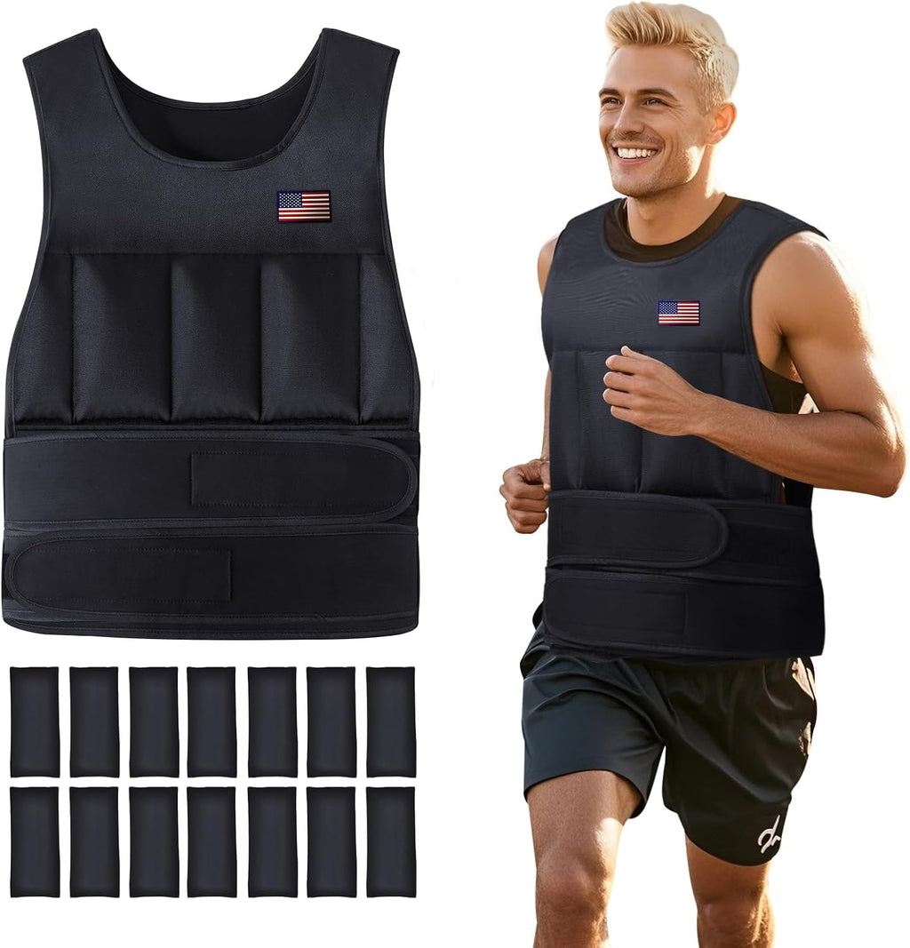 Adjustable Weighted Vest for Men Women,2-30 Lbs Adjustable Weighted Vest with Straps Womens Running Weight Vest for Walking Strength Training Fitness