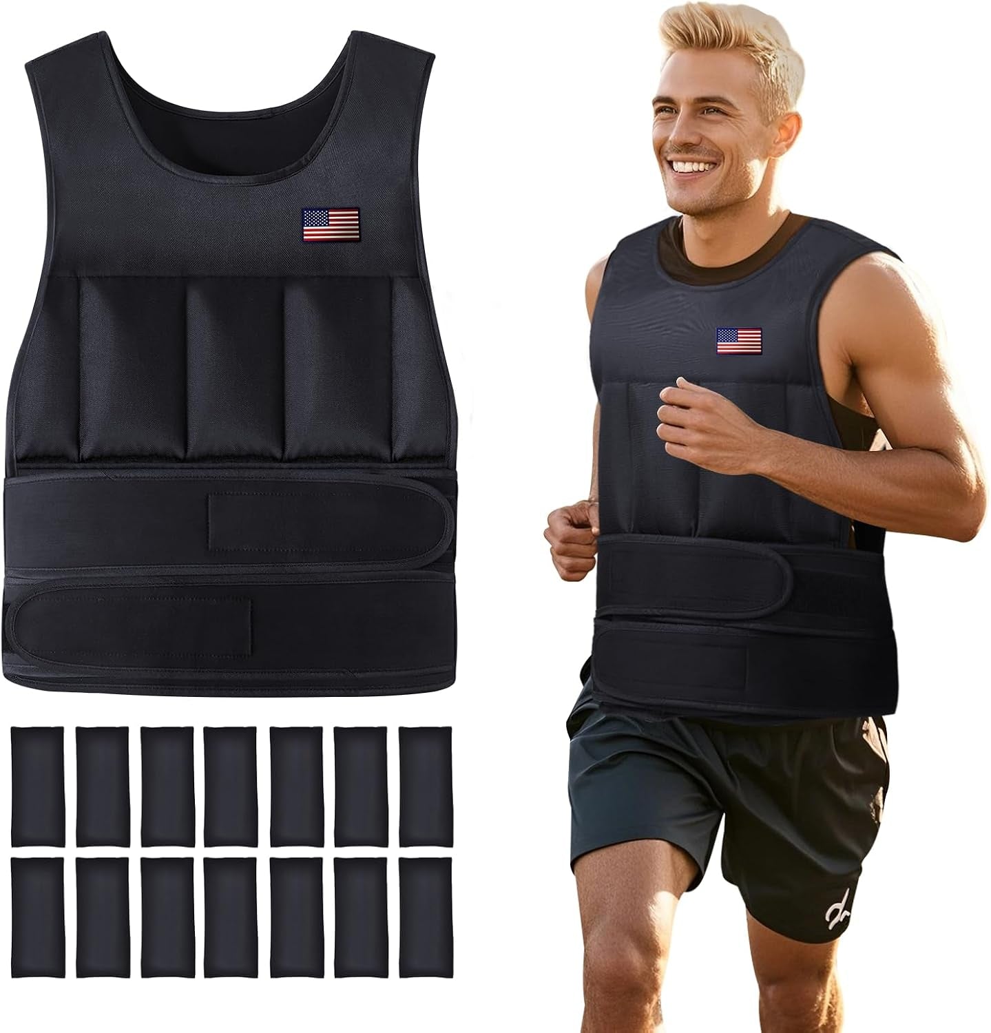 Adjustable Weighted Vest for Men Women,2-30 Lbs Adjustable Weighted Vest with Straps Womens Running Weight Vest for Walking Strength Training Fitness