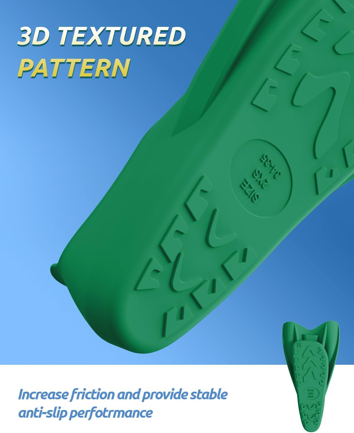 Streamlined Swimming Fins,Training Short Flippers,Silic
