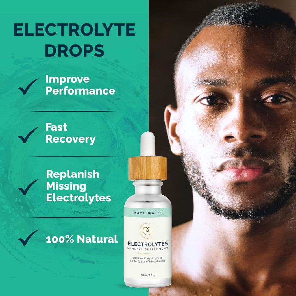 Concentrated Electrolyte Drops, 1 Bottle, Vital Electrolytes & Hydration, 494Mg of Electrolytes per Serving, 80 Trace Minerals, Third-Party Tested, Exceeds EU Standards, No Additives - 1 Oz