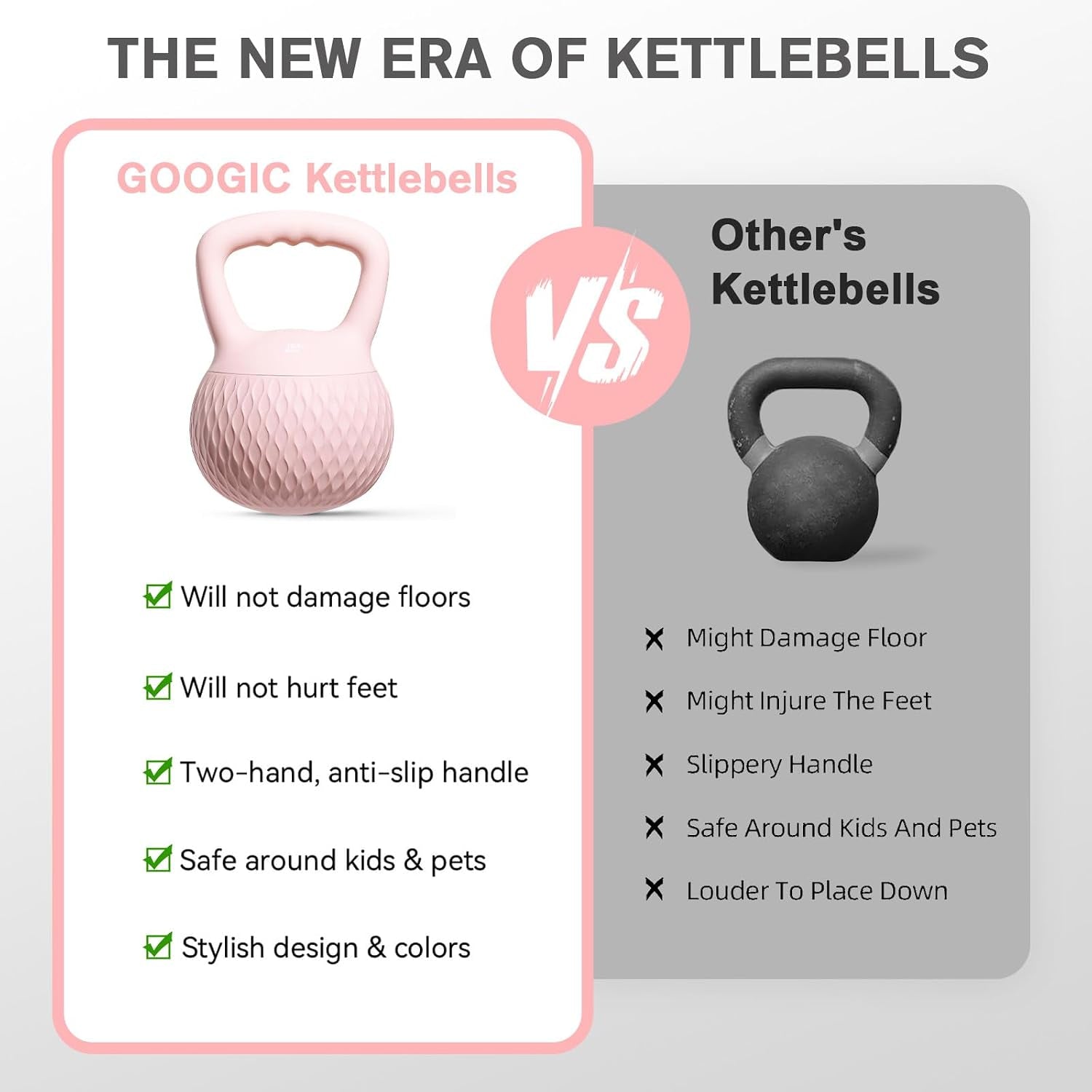 Soft Kettlebell, Safe Strength Training Kettlebells for Women | Cushioned Impact, Kettle Bell Resistant Base and Anti-Slip Grip Weight for Home Workouts, Kettlebells Set