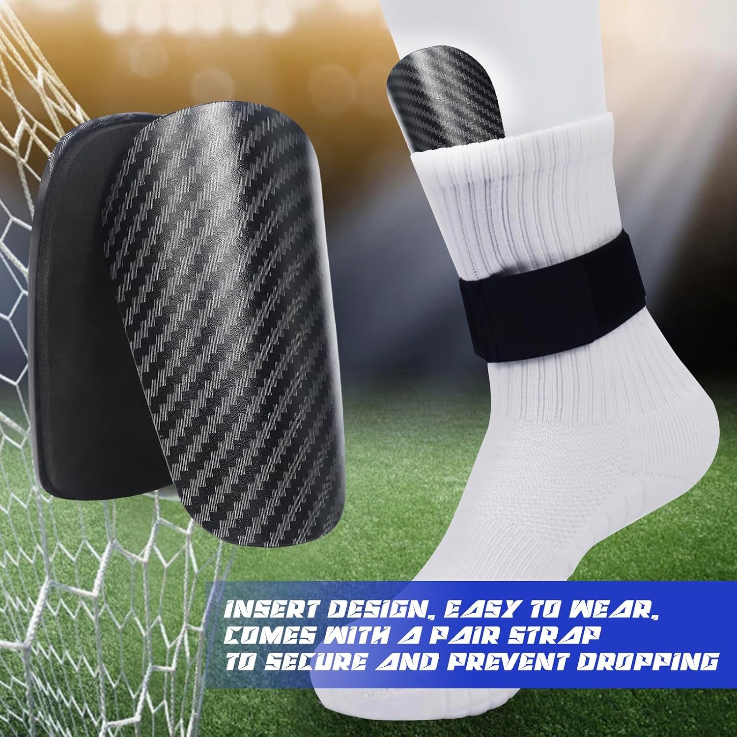 Mini Shin Guards Soccer Kids,Small Protective Gear with Fixed Straps | 2 Pairs Small Tiny Shin Pads Match Equipment Protective Tiny Shin Guards Soccer for All Ages