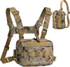 Outdoor Chest Bag for Men, Water-Resistant Fishing Chest Pack, Tactical Vest for Running, Cycling, Hiking