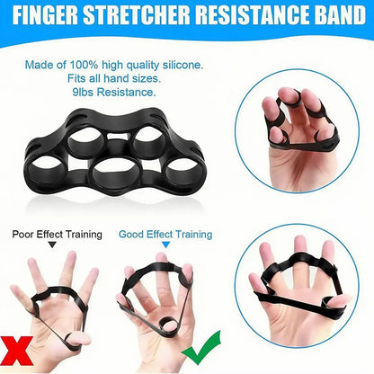 Grip Strength Trainer Forearm Strengthener Finger Stretcher Finger Exerciser Hand Gripper Strength Ring &amp; Stress Ball