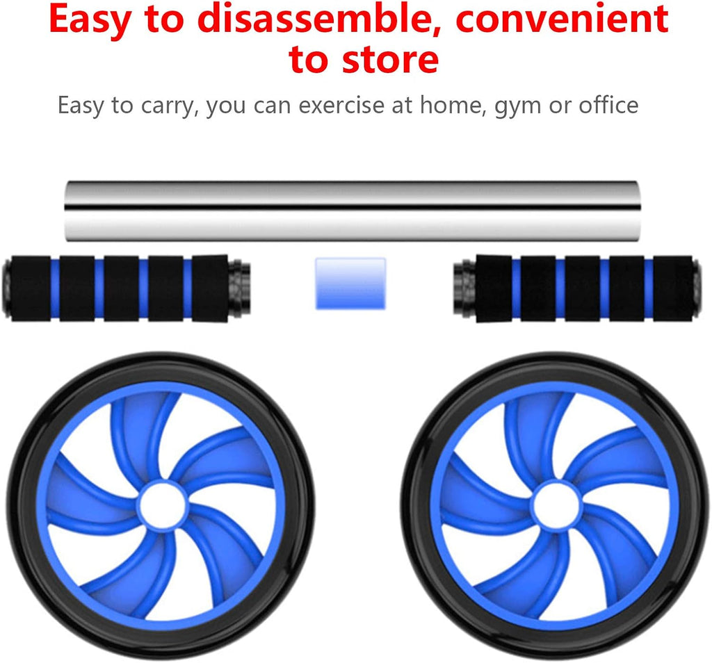 Ab Roller Kit, 5-In-1 with Knee Pads, Push-Up Bars & Jump Rope | Stainless Steel, Non-Slip TPR, Floor Safe, Home Gym Equipment Suitable for Physical Training
