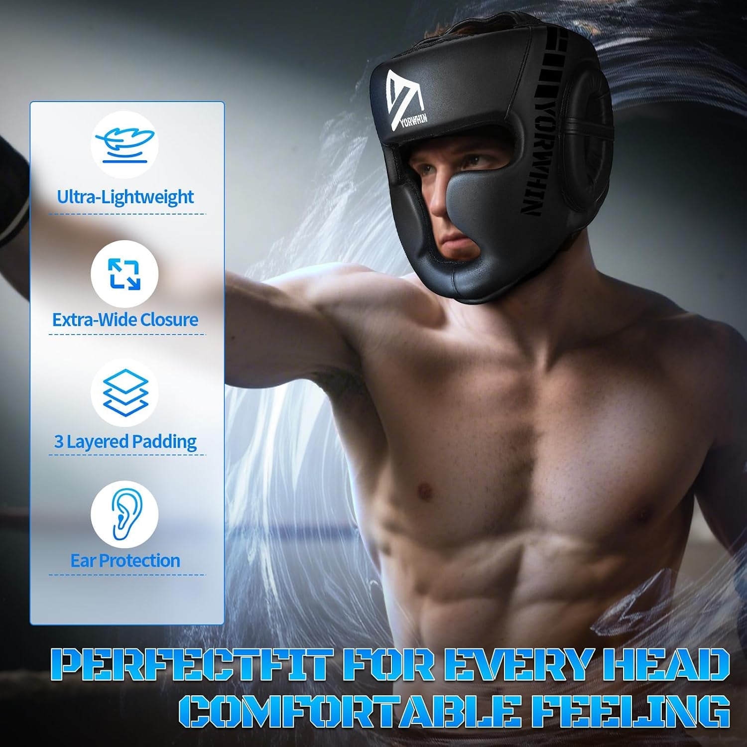 Boxing Headgear for Kids Youth, Boxing Head Sparring Gear MMA Headgear | Boxing Head Gear Training Sparring Safety Head Guard for Kickboxing, Sparring, Karate, Taekwondo, Muay Thai Training Helmet