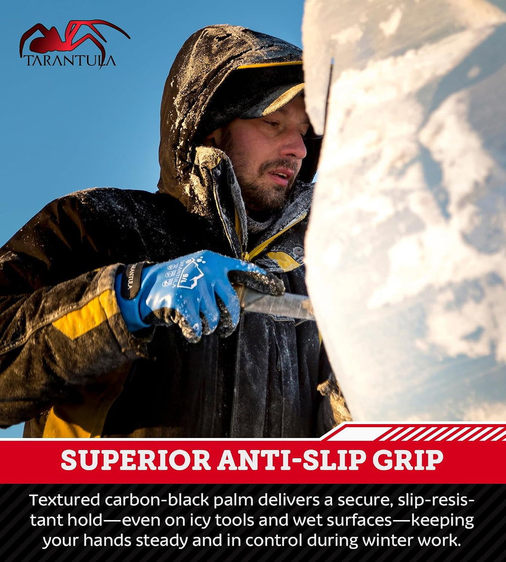 100% Waterproof Winter Work Gloves for Men & Women, Thermal Insulated Freezer Gloves for Cold Weather