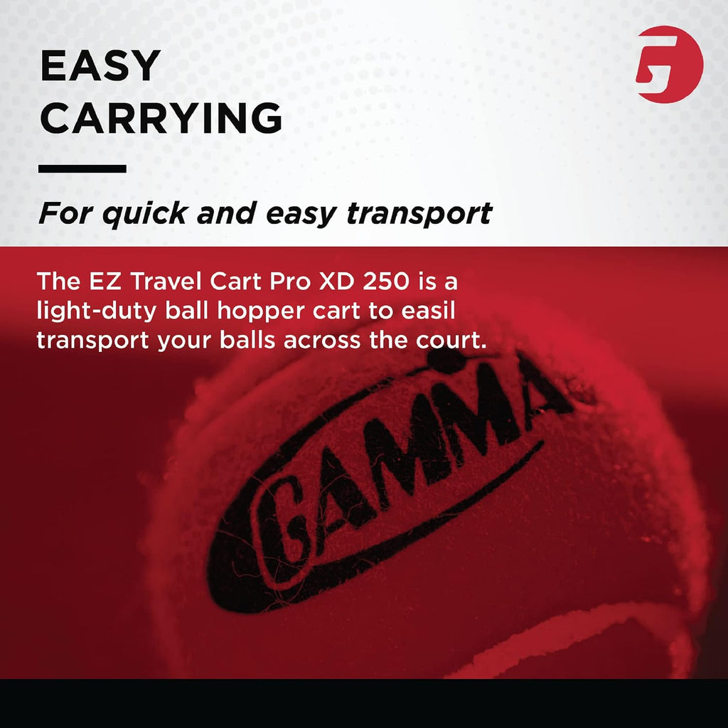 Sports EZ Travel Cart, Tennis & Pickleball Hopper, Padel, Portable Compact Design, Sturdy Lightweight Construction, EZ Bags, 150 or 250 Capacity, Premium Carrying Case Included